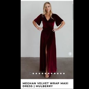 Baltic Born Meghan Velvet Wrap Maxi Dress